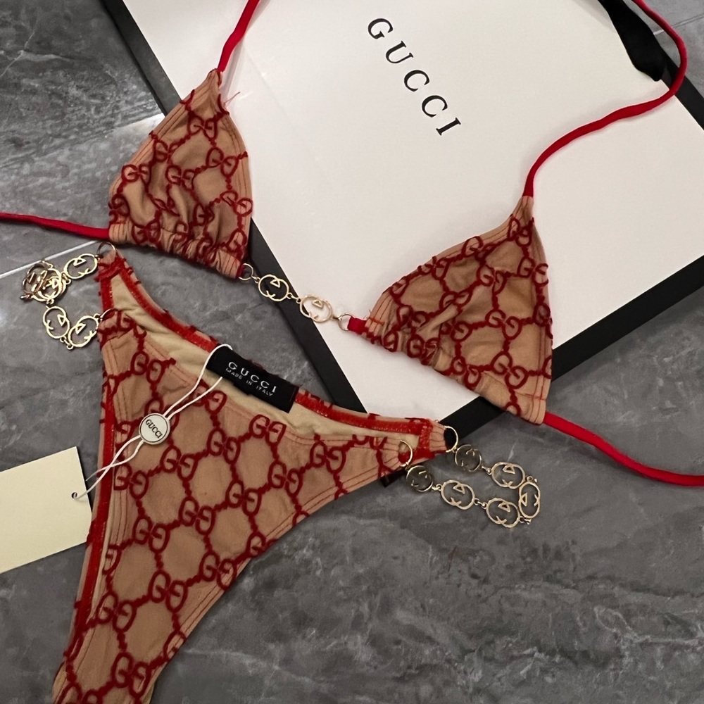 Double G Chain Bikini Set